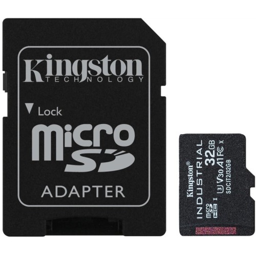 Карта пам'яті microSDHC (UHS-1 U3) Kingston Industrial 32Gb class 10 V30 А1 (adapter SD)