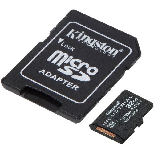 Карта пам'яті microSDHC (UHS-1 U3) Kingston Industrial 32Gb class 10 V30 А1 (adapter SD)