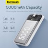 Зовнішній акумулятор Baseus Magnetic Mini Wireless Fast Charge Power Bank 5000mAh 20W Stellar White（With Simple Series Charging Cable Type-C to Typ