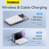 Зовнішній акумулятор Baseus Magnetic Mini Wireless Fast Charge Power Bank 5000mAh 20W Stellar White（With Simple Series Charging Cable Type-C to Typ