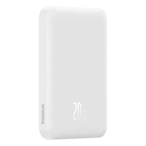 Зовнішній акумулятор Baseus Magnetic Mini Wireless Fast Charge Power Bank 5000mAh 20W Stellar White（With Simple Series Charging Cable Type-C to Typ