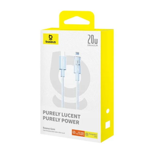 Кабель Baseus Gem Fast-Charging Data Cable USB-C to iP 20W 1m Galaxy Blue