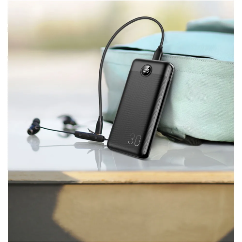 Зовнішній акумулятор VEGER 30000 mAh PD QC3.0 3A 20W L30 (W3008PD) black