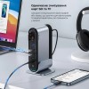 USB-хаб Baseus UnionJoy 17-Port Triple-Display  Docking Station Space Grey（USB-C to HDMI4K@60Hz*2+DP4K@60Hz*1+USB3.0*3+USB-C3.0*2+USB2.0*2+PD*1+PC*1+