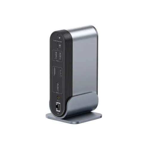 USB-хаб Baseus UnionJoy 17-Port Triple-Display  Docking Station Space Grey（USB-C to HDMI4K@60Hz*2+DP4K@60Hz*1+USB3.0*3+USB-C3.0*2+USB2.0*2+PD*1+PC*1+