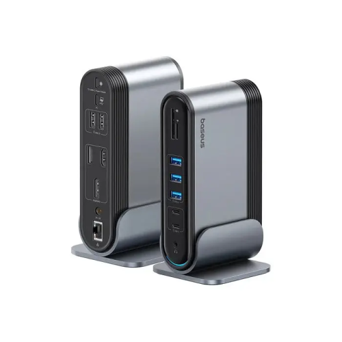 USB-хаб Baseus UnionJoy 17-Port Triple-Display  Docking Station Space Grey（USB-C to HDMI4K@60Hz*2+DP4K@60Hz*1+USB3.0*3+USB-C3.0*2+USB2.0*2+PD*1+PC*1+