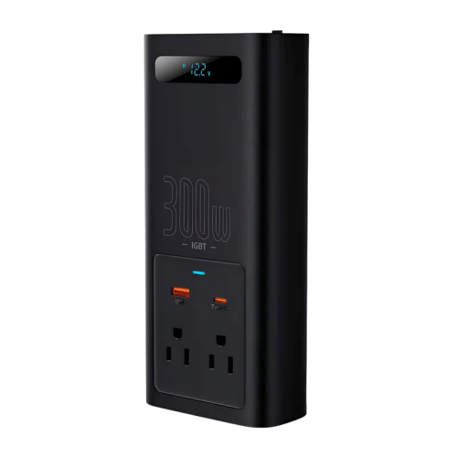 Автомобільний інвертор для електросамокатів Baseus IGBT Power Inverter 300W (110V US/JP ) Black + перехідник