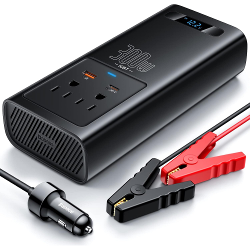 Автомобільний інвертор для електросамокатів Baseus IGBT Power Inverter 300W (110V US/JP ) Black + перехідник