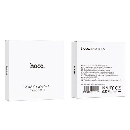 Бездротовий зарядний пристрій для смарт-годинника HOCO Y29/Y42 Ultra/Y43 AMOLED Smart sports watch charging cable White