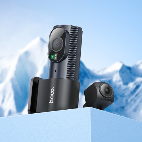 Відеореєстратор HOCO DV8 2K display hidden driving recorder(with rear camera) Black