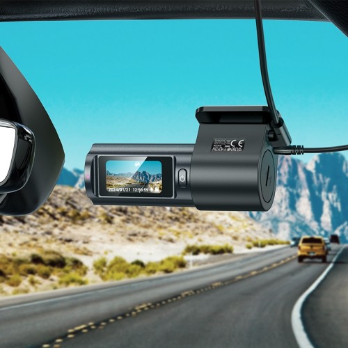 Відеореєстратор HOCO DV8 2K display hidden driving recorder(with rear camera) Black