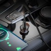Автомобільний зарядний пристрій HOCO NZ16 Rigorous single port PD30W car charger set(C to C) Metal Grey