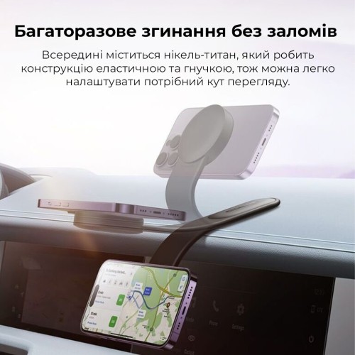 Автотримач для телефона Baseus C02 Magnetic Phone Holder Cluster Black