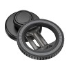 Автотримач для телефона HOCO H77 View folding magnetic ring car holder (center console) Black Metal Gray