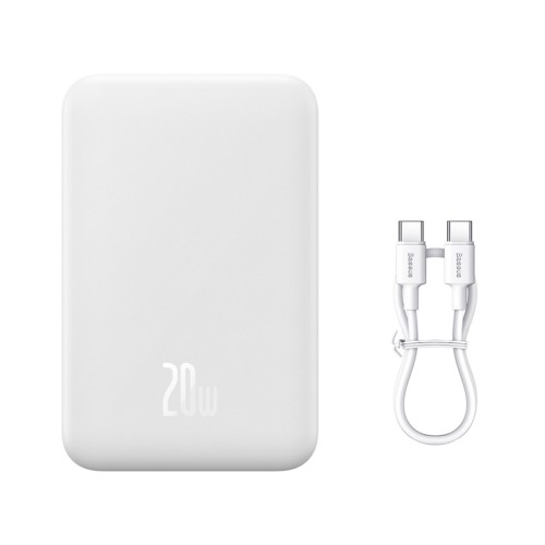 Зовнішній акумулятор Baseus Magnetic Mini Wireless Fast Charge Power Bank 20000mAh 20W White