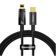 Кабель Baseus Explorer Series Auto Power-Off Fast Charging Data Cable Type-C to IP 20W 1m Black