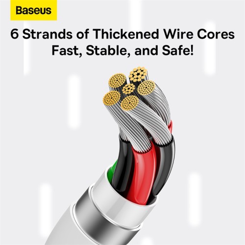 Кабель Baseus Superior Series Fast Charging Data Cable USB to Type-C 100W 1.5m Moon White