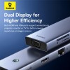 USB-хаб Baseus UltraJoy Series 10-Port HUB Docking Station Space Grey（Type-C to HDMI4K@60Hz*1+VGA*1+USB 3.0*3+PD*1+RJ45*1+SD/TF*1+3.5mm*1）