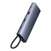 USB-хаб Baseus UltraJoy Series 10-Port HUB Docking Station Space Grey（Type-C to HDMI4K@60Hz*1+VGA*1+USB 3.0*3+PD*1+RJ45*1+SD/TF*1+3.5mm*1）