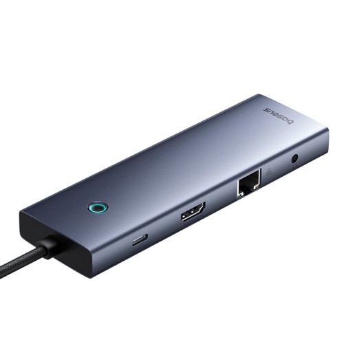 USB-хаб Baseus UltraJoy Series 10-Port HUB Docking Station Space Grey（Type-C to HDMI4K@60Hz*1+VGA*1+USB 3.0*3+PD*1+RJ45*1+SD/TF*1+3.5mm*1）
