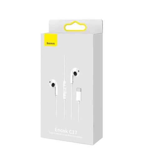 Навушники дротові Baseus Encok C17 (3.5mm) White