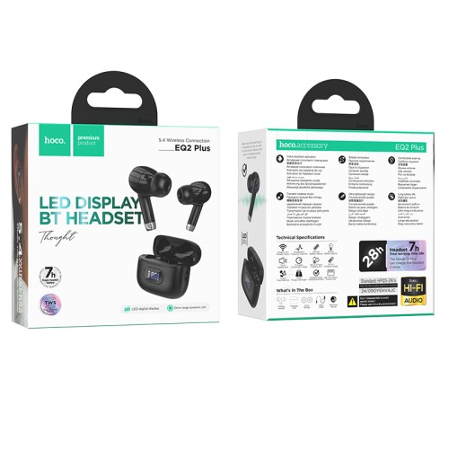 Бездротові навушники TWS HOCO EQ2 Plus Black