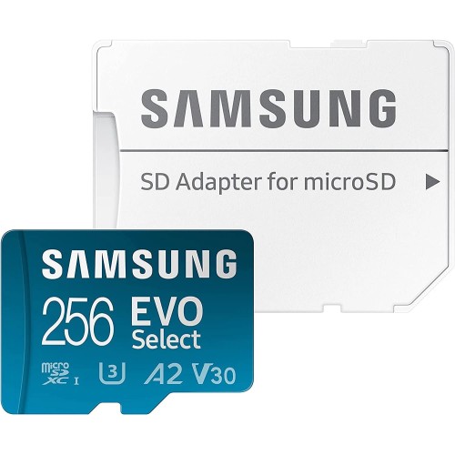 Карта пам'яті microSDXC (UHS-І U3) Samsung EVO Select 256Gb class 10 A2 V30 (R130MB/s, W30MB/s) (adapter SD)