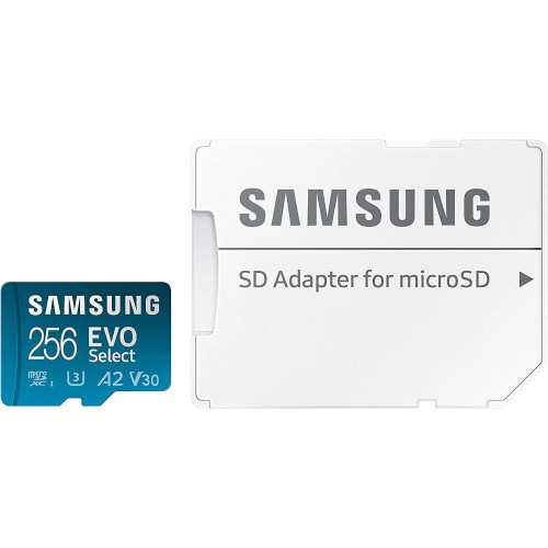 Карта пам'яті microSDXC (UHS-І U3) Samsung EVO Select 256Gb class 10 A2 V30 (R130MB/s, W30MB/s) (adapter SD)