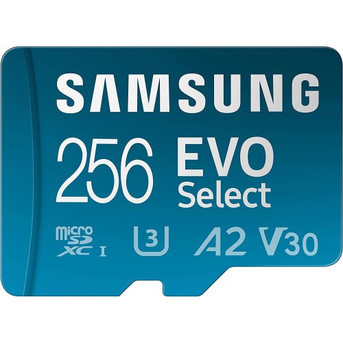Карта пам'яті microSDXC (UHS-І U3) Samsung EVO Select 256Gb class 10 A2 V30 (R130MB/s, W30MB/s) (adapter SD)