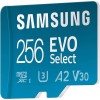 Карта пам'яті microSDXC (UHS-І U3) Samsung EVO Select 256Gb class 10 A2 V30 (R130MB/s, W30MB/s) (adapter SD)