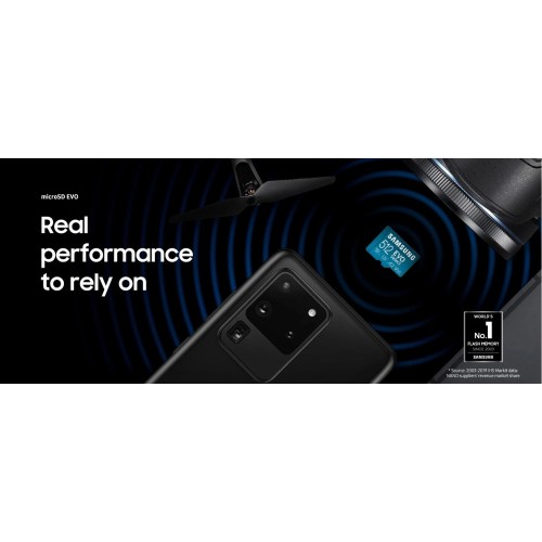 Карта пам'яті microSDXC (UHS-І U3) Samsung EVO Select 256Gb class 10 A2 V30 (R130MB/s, W30MB/s) (adapter SD)