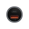 Автомобільний зарядний пристрій Baseus Golden Contactor Max Dual Fast Charger Car Charger U+C 60W Dark Gray