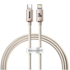 Кабель Baseus Crystal Shine Series Fast Charging Data Cable Type-C to iP 20W 1.2m Pink