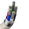 Кабель Baseus Crystal Shine Series Fast Charging Data Cable Type-C to iP 20W 1.2m Pink