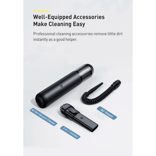 Автомобільний пилосос Baseus A3 CarVacuumCleaner（15000pa）Tarnish