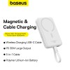Зовнішній акумулятор Baseus Magnetic Mini Wireless Fast Charge Power Bank Type-C Edition  10000mAh 30W Stellar White