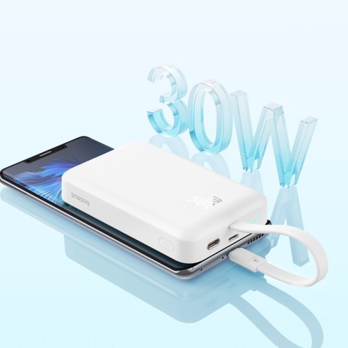 Зовнішній акумулятор Baseus Magnetic Mini Wireless Fast Charge Power Bank Type-C Edition  10000mAh 30W Stellar White