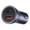 Автомобільний зарядний пристрій Baseus Golden Contactor Pro Dual Car Charger U+C 40W (With Cable Type-C/ iP 1m) Dark Grey