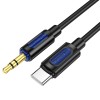 Аудіокабель BOROFONE BL20 Type-C to 3.5mm male, silicone, 1m,  Black