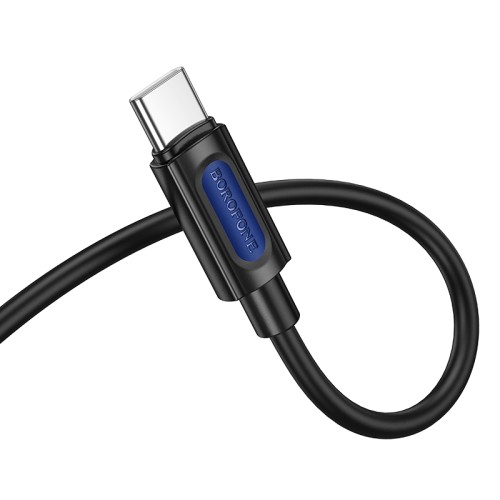 Аудіокабель BOROFONE BL20 Type-C to 3.5mm male, silicone, 1m,  Black