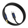 Аудіокабель BOROFONE BL20 Type-C to 3.5mm male, silicone, 1m,  Black