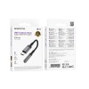Перехідник BOROFONE BV24 Graceful digital audio converter cable Type-C to 3.5mm Metal Grey
