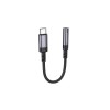 Перехідник BOROFONE BV24 Graceful digital audio converter cable Type-C to 3.5mm Metal Grey