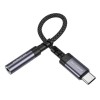Перехідник BOROFONE BV24 Graceful digital audio converter cable Type-C to 3.5mm Metal Grey