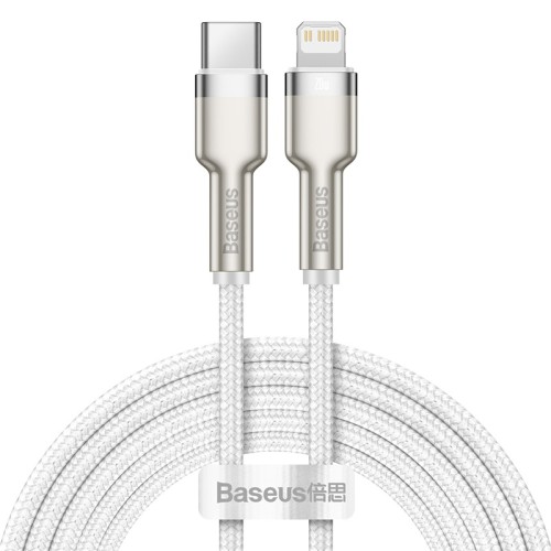 Кабель Baseus Cafule Series Metal Data Cable Type-C to iP PD 20W 2m White
