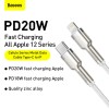 Кабель Baseus Cafule Series Metal Data Cable Type-C to iP PD 20W 2m White